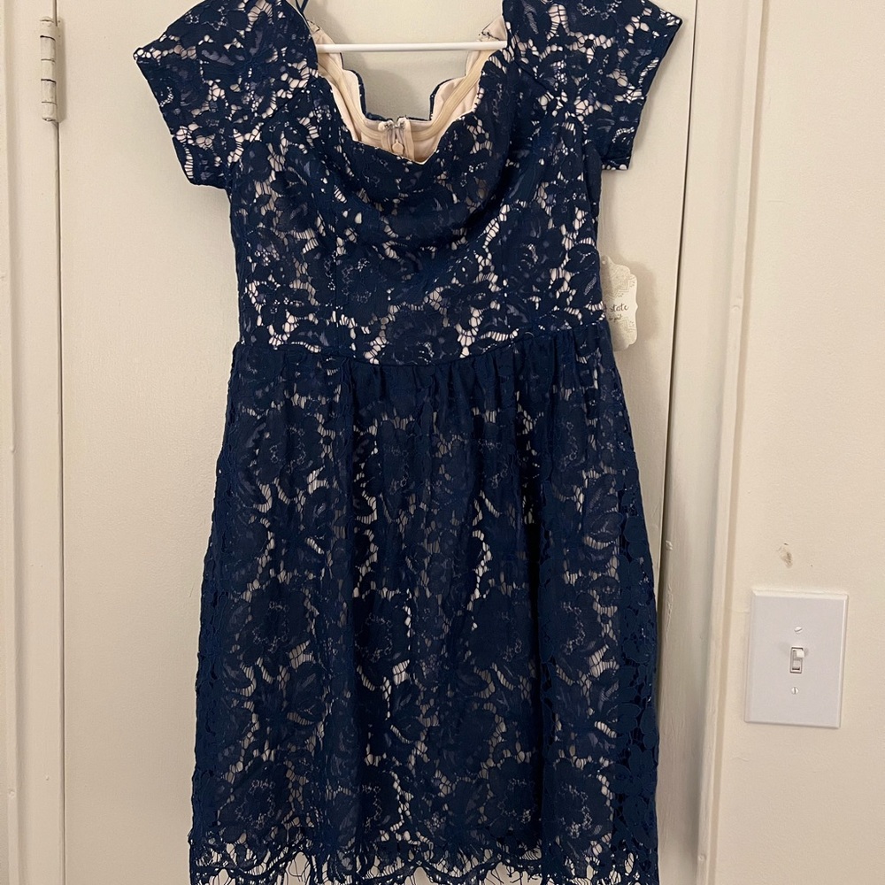 Altard State NWT navy lace dress